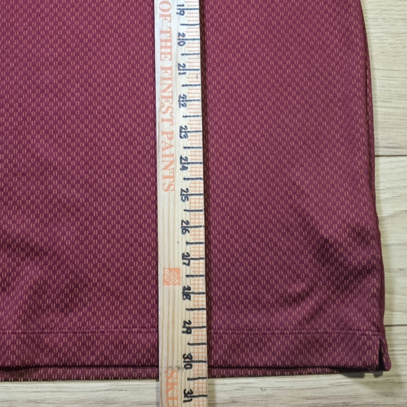 Vtg Nike Golf Polo Short Sleeve Shirt Patterned Burgundy Men's 2XL CSX Embroider - Picture 9 of 10